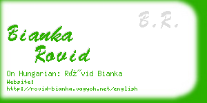 bianka rovid business card